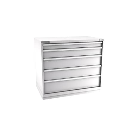 Champion Tool Storage Modular Drawer Cabinet, 5 Drawer, Light Gray, Steel, 47 in W x 28-1/2 in D x 41-3/4 in H E18000502ILCFTB-LG